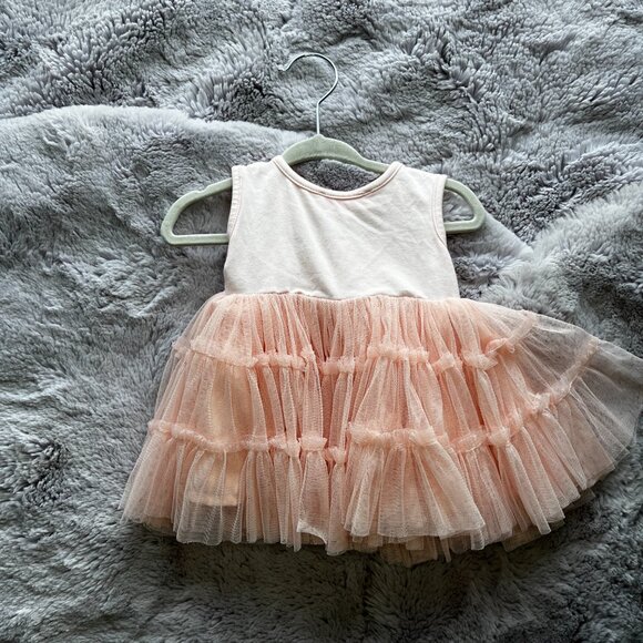 (2 for $15) Popatu Pink Infant Dress with tutu skirt 3M - Picture 4 of 5